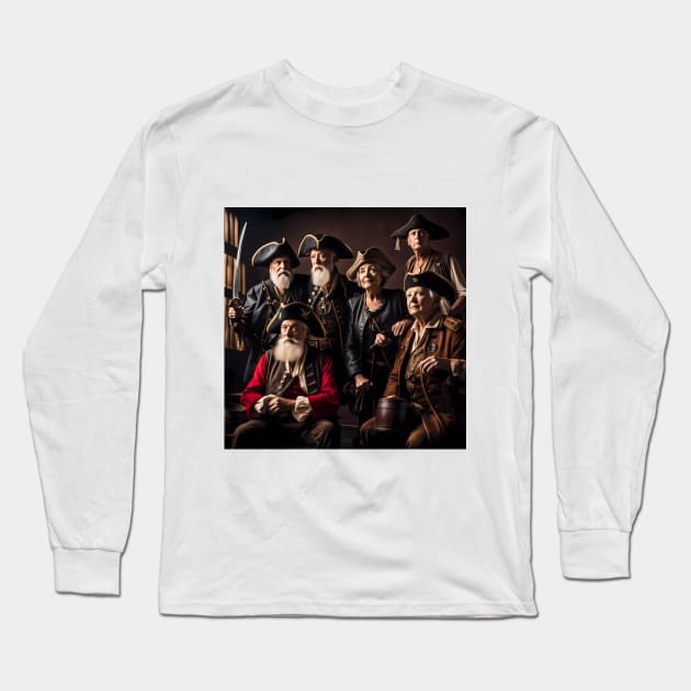 Pensioners as Pirates Long Sleeve T-Shirt by Colin-Bentham